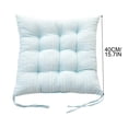 thumbnail image 3 of Square Seat Cushion - Velvet & Slow-Rebound Foam Chair Pad Chair Pillow Cushion with Ties for Kitchen, Dining, Office Chairs, Tatami, 15.7x15.7 Inch, 3 of 5