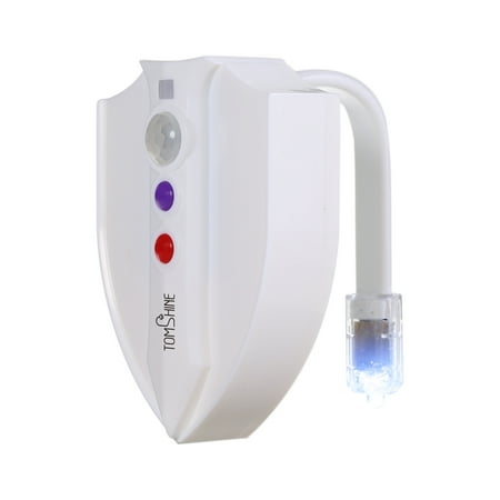 

RGB 8 Colors 2 Modes IP65 Flexible Toilet Seat Night Lamp Photosensitive Sensor Motion Activated Germicidal Eliminating Mold Bathroom with Screwdriver