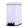 thumbnail image 7 of CL.HPAHKL Small Bathroom Trash Can with Soft Close Lid, 1.3 Gallon Stainless Steel Garbage Can with Removable Inner Bucket, Foot Pedal, Mini Trash Bin for Toilet, Home Office (White), 7 of 7