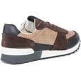 thumbnail image 3 of Guess Men's Lace Up Running Inspired Retro Trainers In Brown Size 12.5, 3 of 6