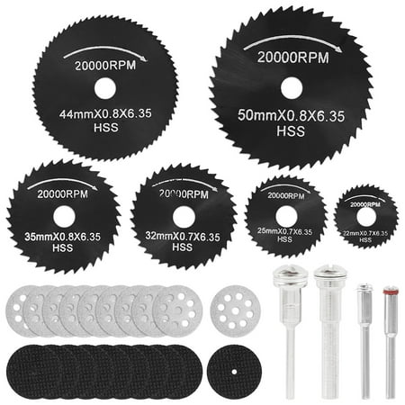 

Harupink Set of 30 PCS Rotary Tool Diamond Metal Wood Cutting Wheels and Drill Cutting Discs
