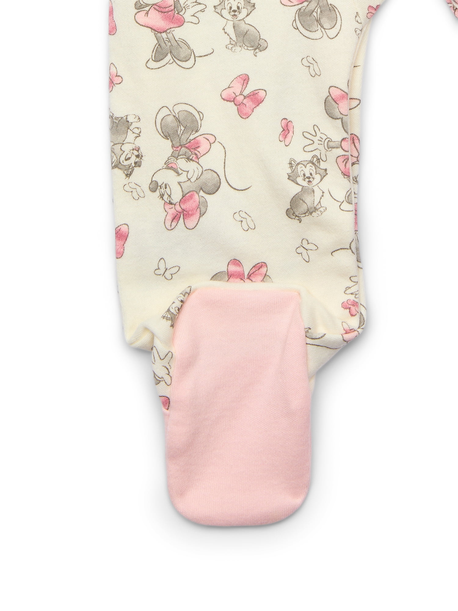 Disney Baby Minnie Mouse Newborn Baby Girls Footed One-Piece Sleep N Play, Sizes 0M-6M