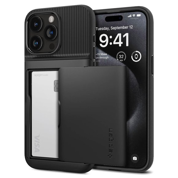 Funda Spigen Slim Armor CS para iPhone 15 Pro Max (2023) negra