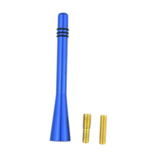 Antena de radio para coche de 3" y 75 mm, color negro, compatible con señales AM y FM. Azul