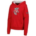 thumbnail image 2 of Women's Stadium Athletic Cardinal Wisconsin Badgers Big Logo Pullover Hoodie, 2 of 3