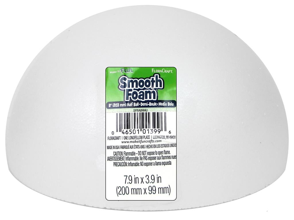 Floracraft Smooth Foam Hollow Half Ball 8"