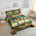 thumbnail image 4 of Erosebridal Ensemble de Couette Simple pour la Saint-Patrick, Couette en Duvet avec Gnome de Dessin Animé, Décoration de Chalet, Réversible, Légère, 2 Pcs, 4 of 8
