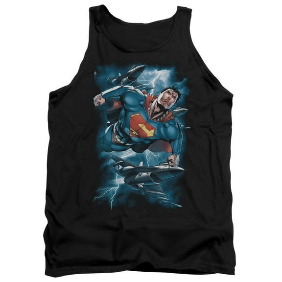 Superman Men's Stormy Flight Mens Tank X-Large Black