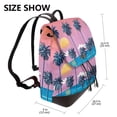 thumbnail image 2 of Easygdp Beach with Palm Trees Mochila de Cuero para Mujeres, Bolso de Hombro, Bolsos de Mano de Moda para Trabajo y Viajes, 2 of 4