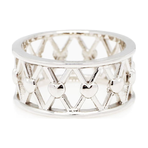 All In Stock Sterling Silver Prison Of Love Crossover Ring Size 6.5