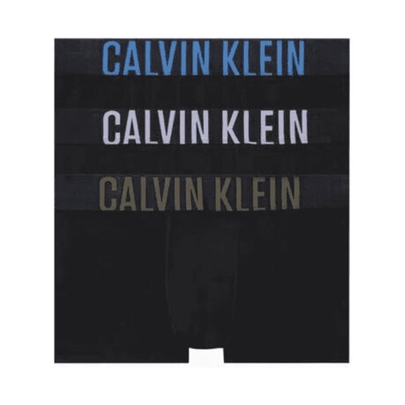Calvin Klein Men's Underwear 3-Pack Intense Power Cotton Trunk, Black/Multi, S