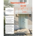 thumbnail image 5 of VEVOR Aluminum Awning 60 x 42 in, Durable Window Awning Door Canopy, Lightweight and Stable Aluminum Awnings for Doors Exterior Rain Snow Sunlight Protection for Door Entrance Windows Patio Porch, 5 of 9