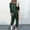 Army Green, variant on Babysbule Womens Summer Tops Women Loose Two-piece Sets Solid Long Sleeve Tops Vest Casual Pants Sweatsuit