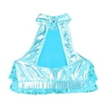 thumbnail image 5 of iixpin Sequin Crop Top for Girls Metallic Sparkle Sleeveless Halter Neck Dance Top Hip Hop Performance Costume Light Blue 10, 5 of 6