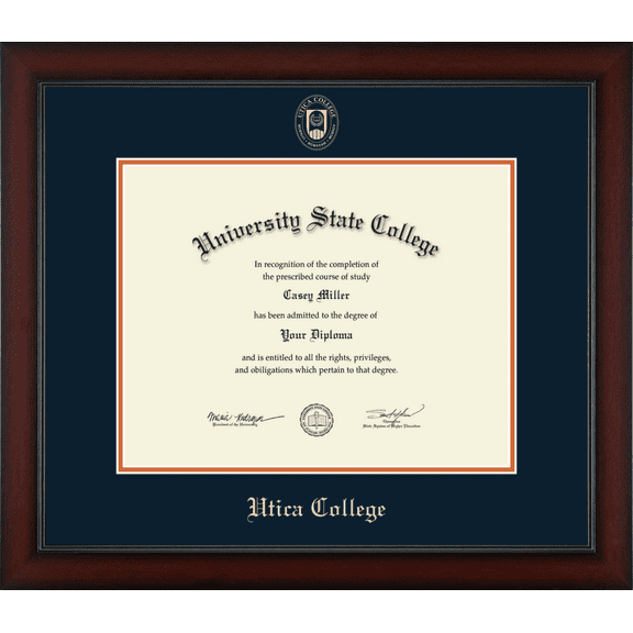 Utica College Diploma Frame, Document Size 14" x 11"