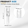 thumbnail image 2 of Uxcell Archery Arrows Nocks, Arrow Shaft Plastic Nocks Replacement Archery Arrows Tail Accessory 24 Pack Inside Diameter 4.2 mm Clear White - for (Hunting/Shooting/Compound/Recurve Bow), 2 of 7