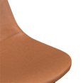 thumbnail image 3 of Pemberly Row Modern Vegan Leather Side Chairs (Set of 2) in Brown, 3 of 7