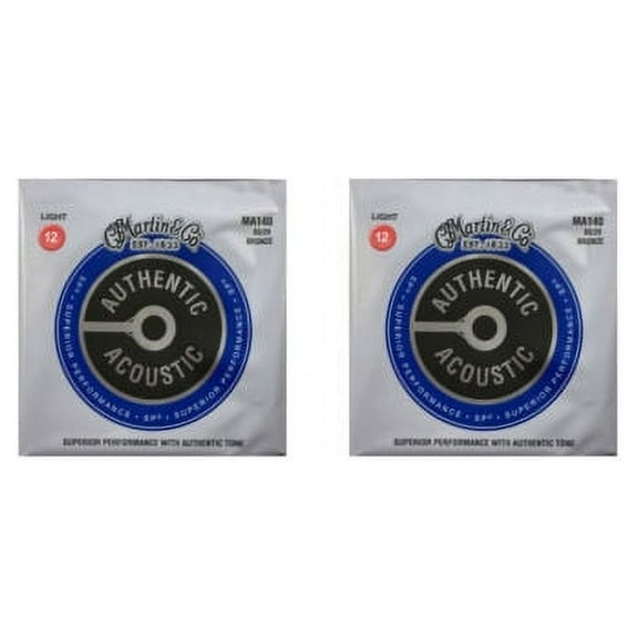 Martin Guitar Strings - 2-Pack - Acoustic - Light - 80/20 Bronze MA140