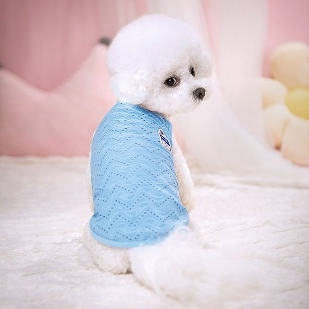 Ropa para cachorros de primavera y verano, sencilla, con tirantes finos de malla transpirable, ropa para perros pequeños y medianos de dos pies para mascotas y gatos
