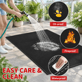 60"x40"x0.02" Large Heat Resistant Waterproof Under Grill Mat for Patio ...