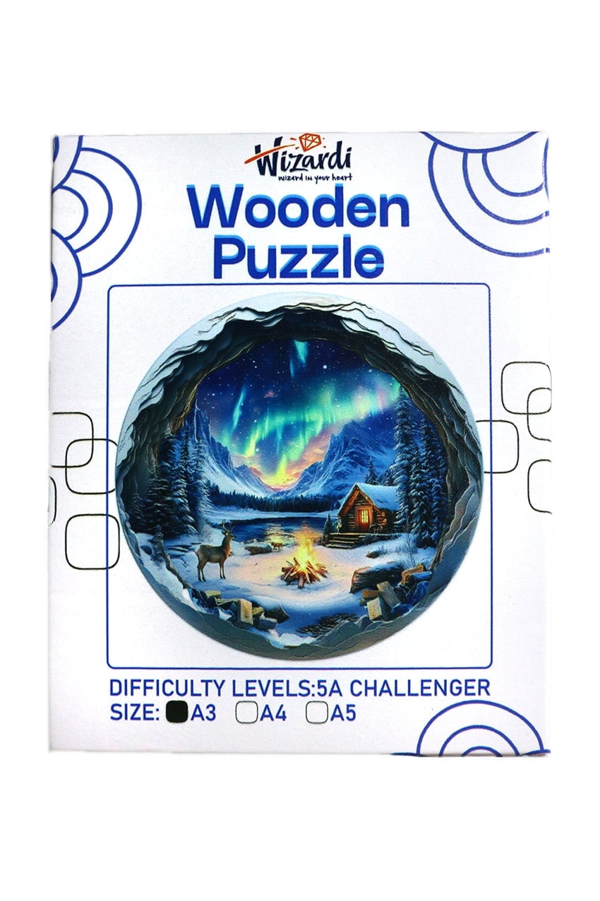 DOWDLE 4-Pack Mini Jigsaw Wooden Puzzles & Tray Set - European