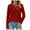 Red_1, variant on Godom Long Sleeve Fall T-Shirt for Women Family Halloween Tops Casual Pumpkin Graphic Tees