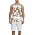thumbnail image 4 of Gaeub Snowflakes Santa Claus Men's Mesh Basketball Jersey, Quick-Drying Sleeveless Top S-4XL, Loose Muscle Tank Top -Medium, 4 of 9