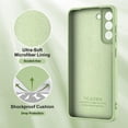 thumbnail image 4 of Compatible with Samsung Galaxy S21 FE 5G Case, Smooth Soft Liquid Silicone Case, Gel Rubber Shockproof Full Body Protective Phone Cover for Samsung S21 FE (Matcha Green), 4 of 13