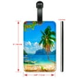 thumbnail image 2 of Catamaran Tied off on the Beach - Luggage ID Tags / Suitcase Identification Cards - Set of 2, 2 of 5