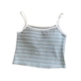 thumbnail image 2 of Womens Padded Cami Tank Tops, Striped Spaghetti Strap Built in Bra Shirts Slim Fit Basic Summer Outdoor Wear, 2 of 5