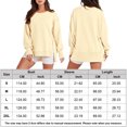 thumbnail image 2 of Sudadera informal para mujer, traje informal básico con cuello redondo y ajuste holgado Ygjytge Amarillo T XL para Mujer, 2 of 6