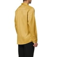 thumbnail image 3 of Unique Bargains Men's Prom Satin Long Sleeves Button Down Slim Fit Formal Shirts L Golden, 3 of 6