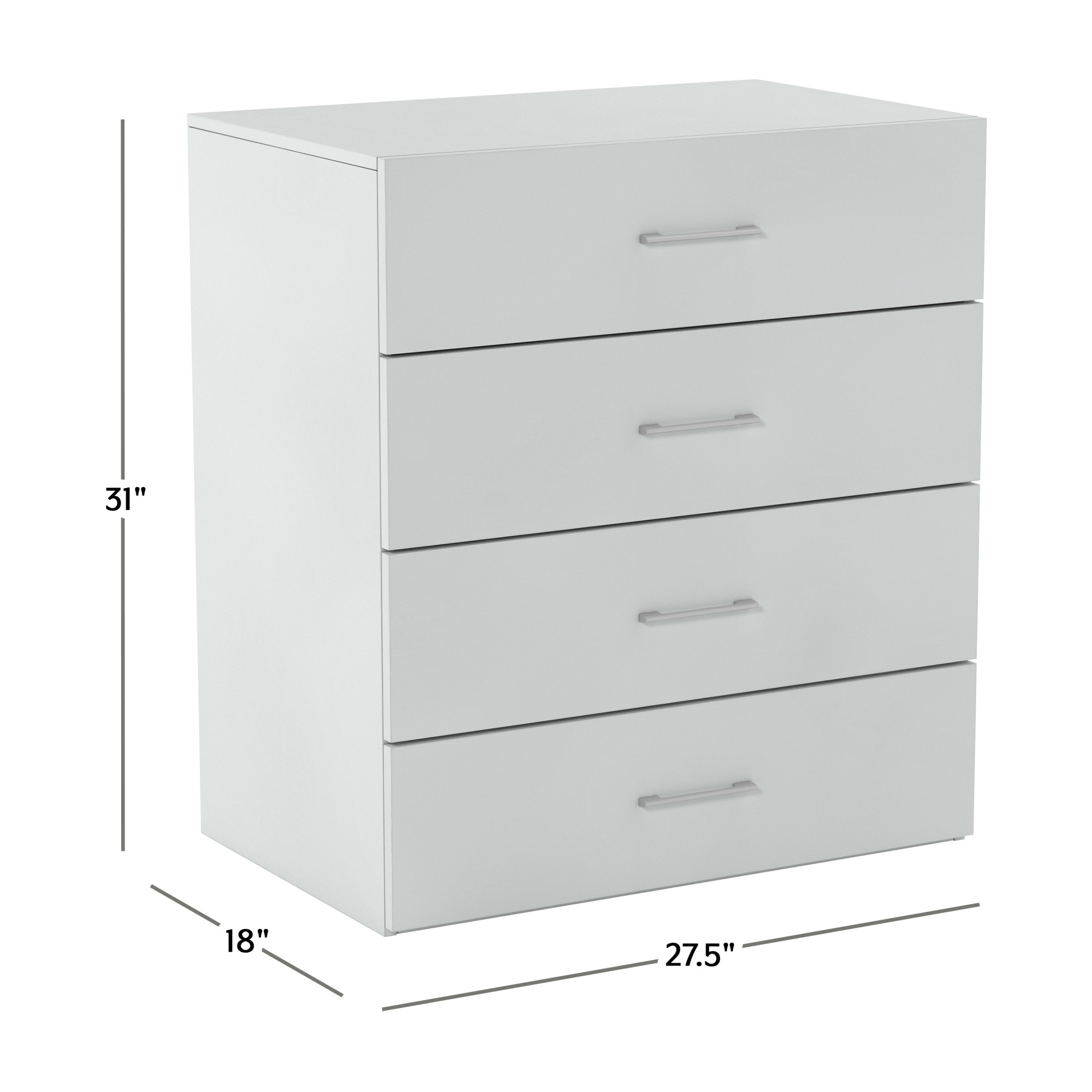 Lundy 4-Drawer Dresser, White, by Hillsdale Living Essentials - image 3 of 17