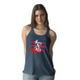 thumbnail image 2 of 4Th July Red Blue Stripes Racerback Tank Women -Image by Shutterstock, Female Medium, 2 of 4