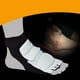 thumbnail image 5 of 1 par de protectores de pies para taekwondo, transpirables, cómodos, antideslizantes, para karate, boxeo, sparring, entrenamiento, color blanco y negro, tallas S 30-33, 5 of 12