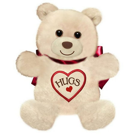 First & Main 1695 10 in. Sitting Hugsie Bear - Light Brown