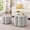 Gray, variant on S-HOME Set of 2 Ottoman with Storage,Flower Shape Petal Ottoman,Upholstered Velvet Storage Ottoman Bench