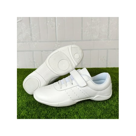 

Kesitin Youth Kids White Cheerleading Shoe Athletic Sport Training Competition Tennis Sneakers Cheer Shoes White-2 2Y