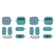 thumbnail image 1 of Funda para Airpods 4 2024 Protectora Silicona Con Flores Grabadas() Verde, 1 of 5