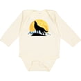 thumbnail image 3 of Inktastic Wolf Wilderness Mountains Moon Boys or Girls Long Sleeve Baby Bodysuit, 3 of 5
