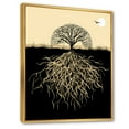 thumbnail image 3 of Designart 'Tree Silhouette With Underground Roots' Traditional Framed Canvas Wall Art Print, 3 of 5