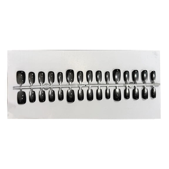 Black Pearl Eye Nail Stickers Short Manicure Decoration Gel Nail Strips Salon Quality Easy Apply Wearable Manicure