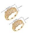 thumbnail image 2 of ADDHAT 2Ud Anillo Para Mujer Con De En Cobre Dorado Con Zirconia Decorativo, 2 of 6
