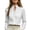 White sweatshirts fou women #3, variant on Women's Stand Split Neck Long Sleeve Blouse Hidden Placket Tunic Shirt Elegant Business Casual Office Work Tops White,XL