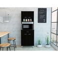 thumbnail image 6 of TUHOME Della 60 Kitchen Pantry Engineered Wood Pantries in  Black, 6 of 13
