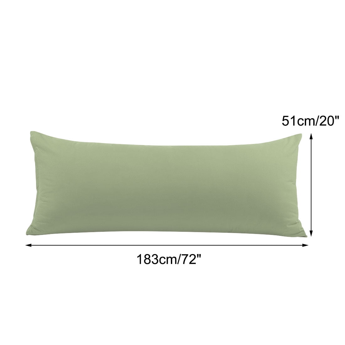 Unique Bargains 1 Pack Brushed Microfiber Body Pillowcase, 20" x 72", Sage