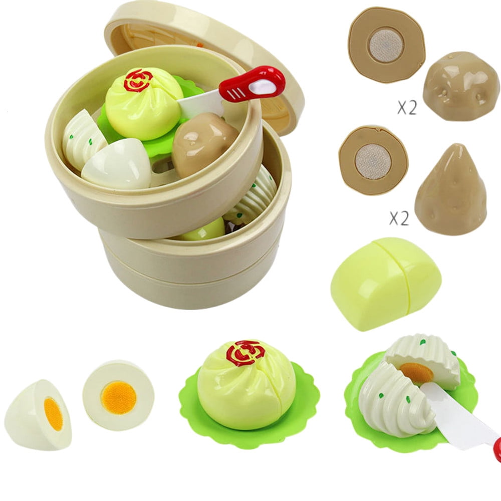 7PC Childrens Plastic Kitchen Cooking Utensils Pots Pans Cookware Set