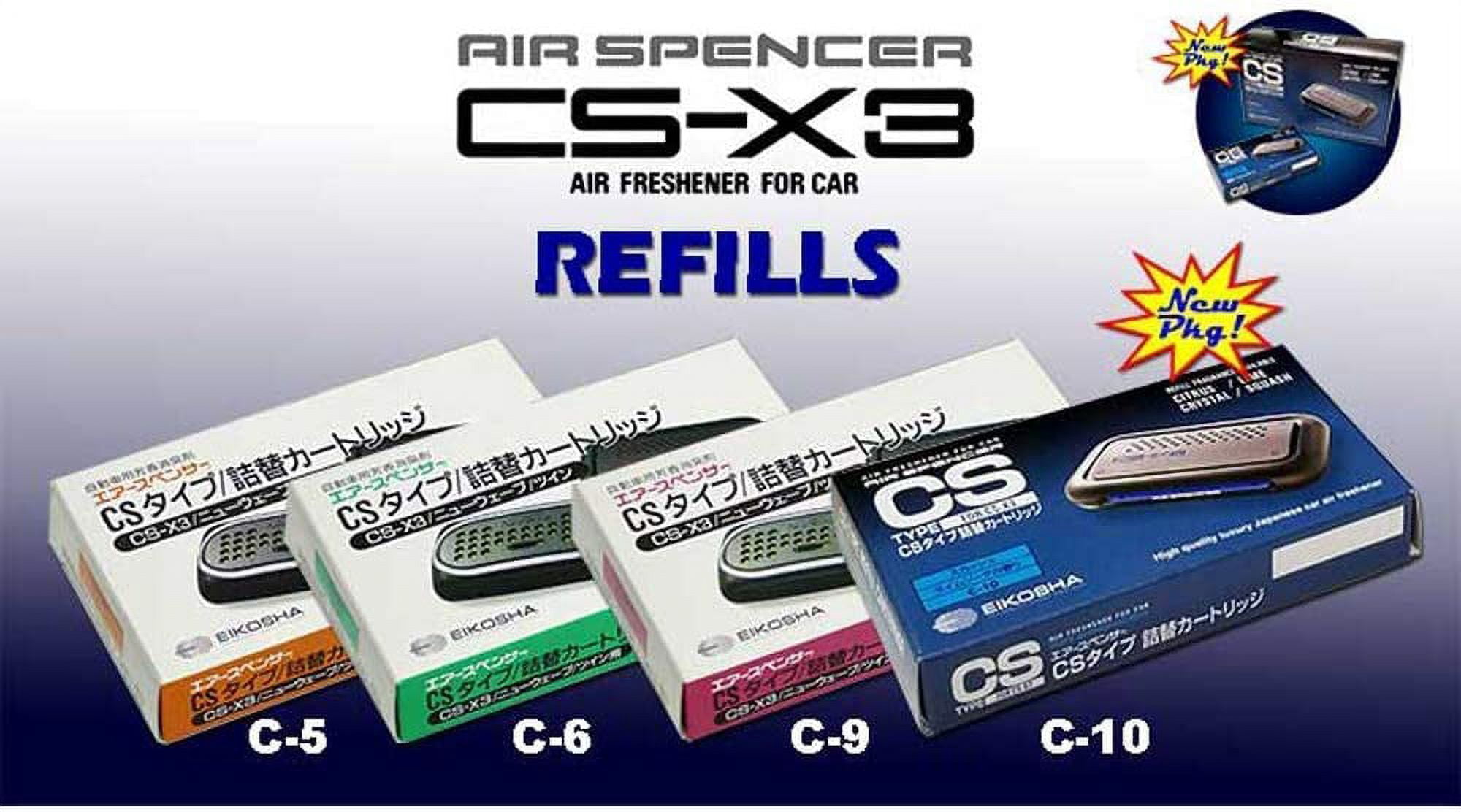 CSX3 Squash Air Spencer Bundle of CS-X3 Squash Air Freshener Unit and Refill Cartridge 2 Packs