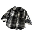 thumbnail image 6 of BLVB Kids Toddler Little Boys Girls Baby Long Sleeve Button down Plaid Shirt Lapel Shacket Jackets Fall Outfits(Multicolor AA1,1-2Years), 6 of 6