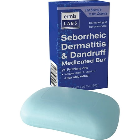 Ermis Labs Seborrheic Dermatitis & Dandruff Medicated Bar, 4.25 oz